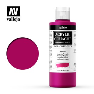 Гуашь-темпера Vallejo "Acrylic Gouache" 13.045 Маджента, 200 мл
