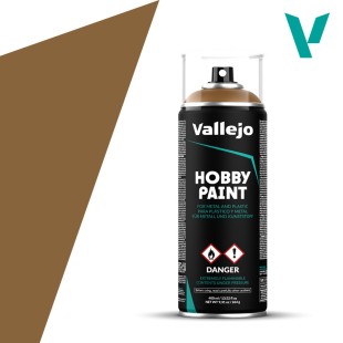 Грунт-краска универсальная Vallejo "Hobby Paint" Leather Brown/ Коричневая натуральная кожа 28.014, 400 мл