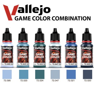 Набор красок для моделизма Vallejo "Game Color" 6 штук (№095, 023, 024, 047, 021, 020) по 18мл
