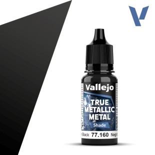 Краска акрил Vallejo "True Metallic Metal" 77.160 Obsidian Black, 18мл (серия Shade)
