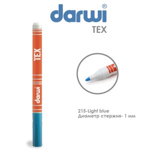 Маркер по текстилю Darwi "Tex" 1мл, №215 Светло-голубой