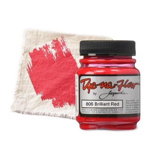 Краска по светлым тканям Jacquard "Dye-na-Flow" 806 Brilliant Red (ярко-красная), 66мл
