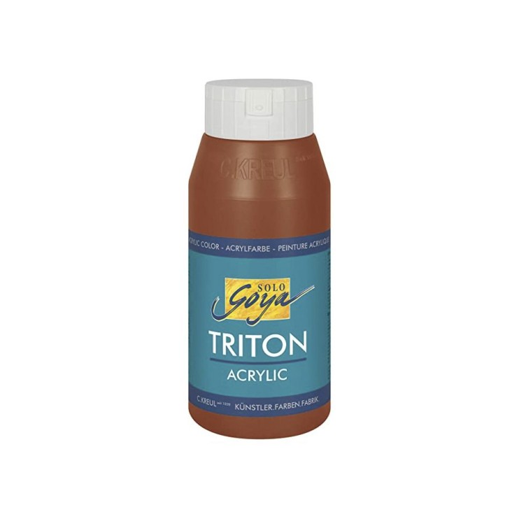 Краска акриловая Solo Goya "Triton" №12 Коричневый темный оксид, 750мл.