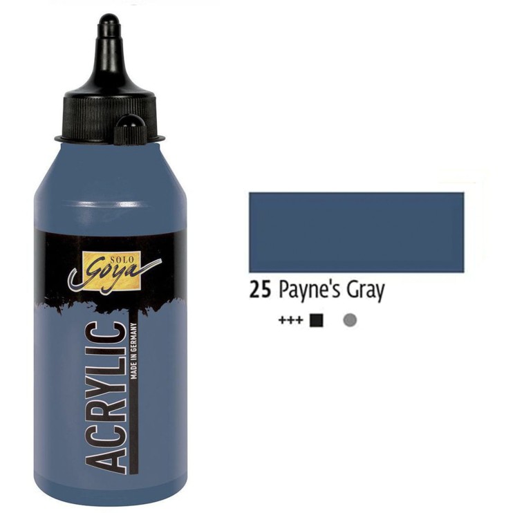 Краска акриловая Solo Goya "Acryl" №25 Серый, 250мл