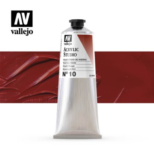 Акриловая краска Vallejo "Studio" #10 Red Iron Oxide (Марс красный), 125 мл