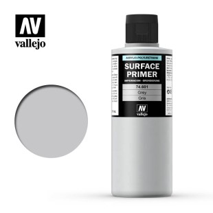Акрилово-полиуретановый грунт Vallejo "Surface primer" Серый/ 200мл