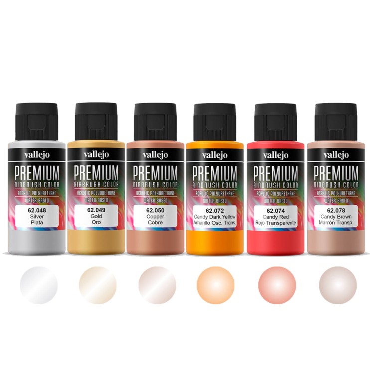 Набор из 6 красок "Premium" №048, 049, 050, 072, 074, 078) по 60мл