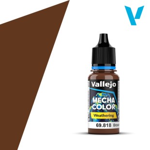 Краска Vallejo "Mecha Weathering" 69.818 Brown Eng. Soot
