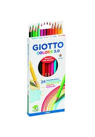 Набор из 24 цветных карандашей GIOTTO COLORS 3.0 в картонной упаковке