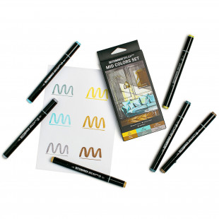 Набор маркеров Sketchmarker Brush "Mid colors" 6 цветов