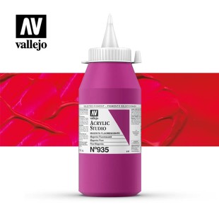 Акриловая краска Vallejo "Studio" #935 Fluorescent Magenta (Маджента флюоресцентный), 1000мл