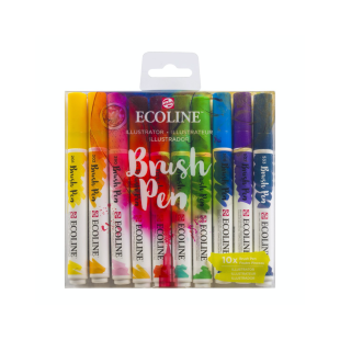 Набор акварельных маркеров "Ecoline" 10 цветов (иллюстратор)