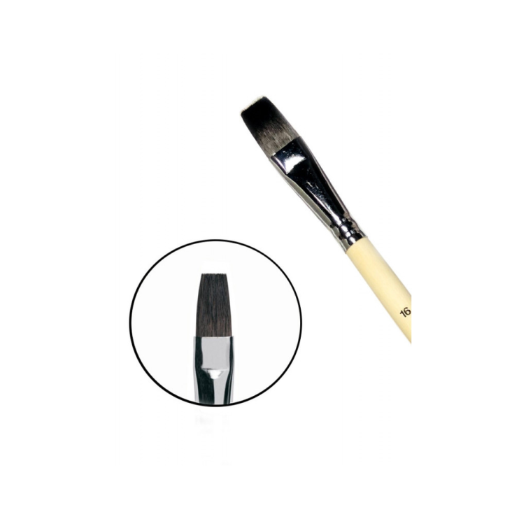 Белка плоская "1422" №16 на удлиненной ручке