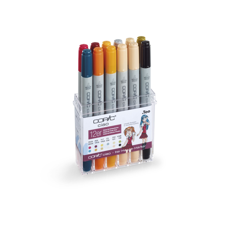 Набор Copic Ciao "School uniforms" 12 маркеров в пластиковом пенале