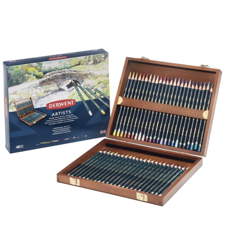 Набор цветных карандашей Derwent "Artists" 48 цветов в деревянной упаковке (0700643)