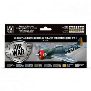 Набор красок для моделизма Model Air "US Army Air Corps European Theater Operations (ETO) WWII" 8 оттенков