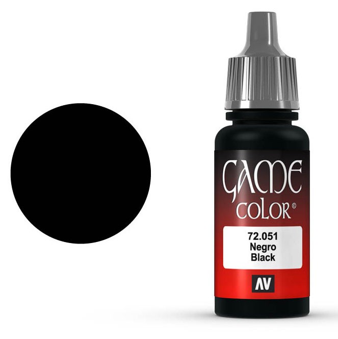 Краска акриловая для моделизма Vallejo "Game Color" 72.051 Black