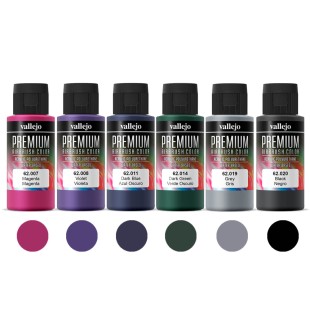 Набор из 6 красок "Premium" №007, 008, 011, 014, 019, 020) по 60мл