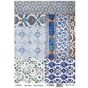 Рисовая карта для декупажа Cadence "Rice paper" 30х42см, RDP657 плитка бордюры