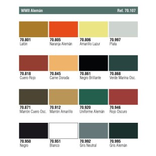 Набор красок для моделизма Model Color "German Colors WWII" 70.107, 16 цветов