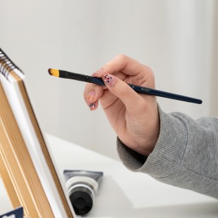 Набор кистей для рисования мягкая синтетика Finenolo "C278" 6 штук (круглая №2, плоские №6, 8, овальные №6, 8, 10) в блистере