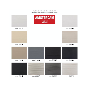 Набор акриловых красок Amsterdam "Grey" 12 туб по 20мл