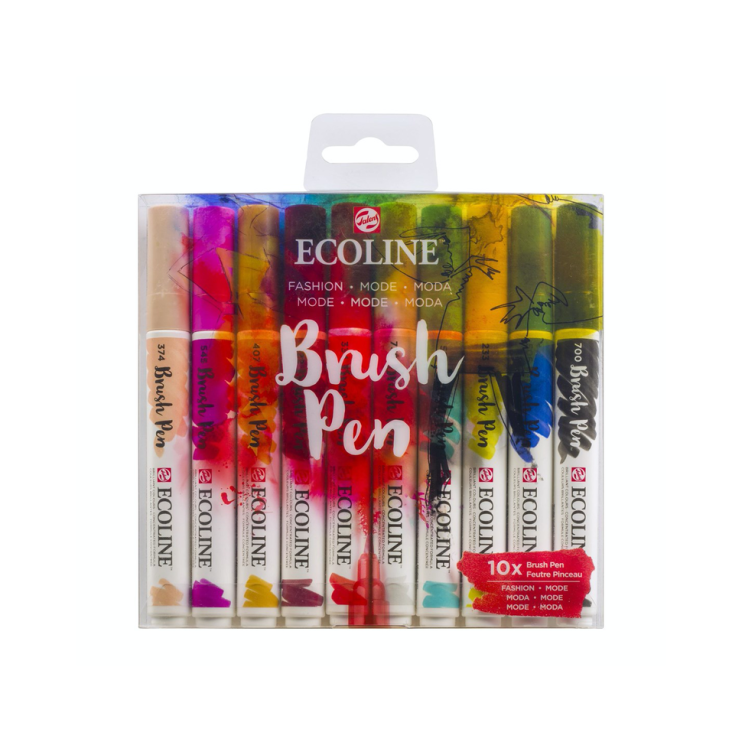 Набор акварельных маркеров "Ecoline" 10 цветов (мода)