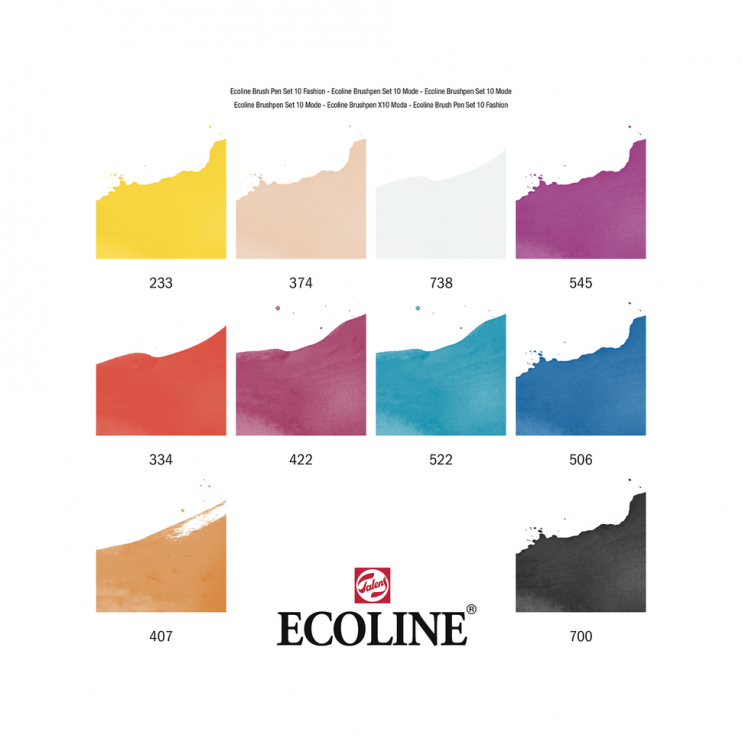 Набор акварельных маркеров "Ecoline" 10 цветов (мода)