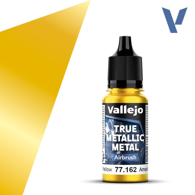 Краска для аэрографа Vallejo "True Metallic Metal" 77.162 Radiant Yellow, 18мл