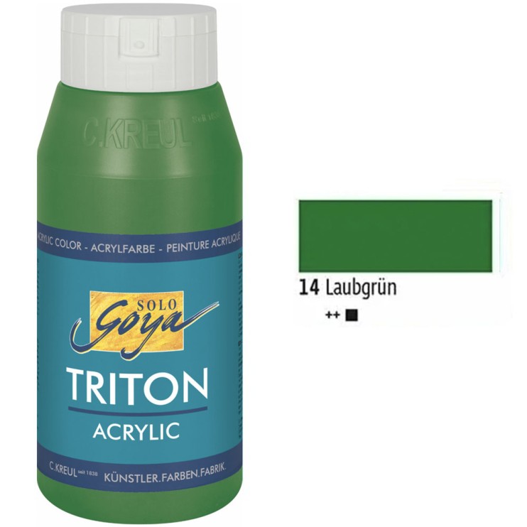 Краска акриловая Solo Goya "Triton" №14 Зеленая листва, 750мл.