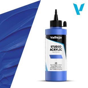 Акрил Vallejo "Studio" 25 Cobalt Blue (Кобальт синий), 200мл