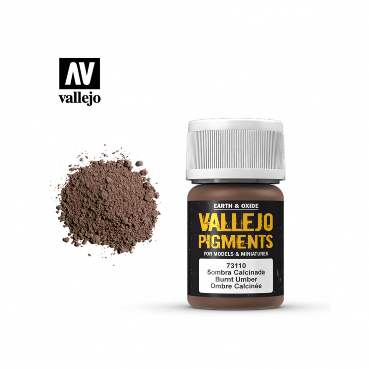 Пигмент художественный "Vallejo Pigment" 73.110 Burnt Umber