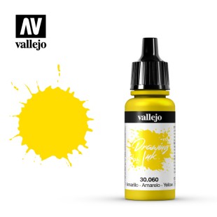 Тушь рисовальная Vallejo "Drawing ink" 30.060 Yellow, 17 мл