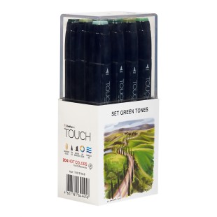 Набор маркеров Touch Twin "Зеленые тона" 12 штук