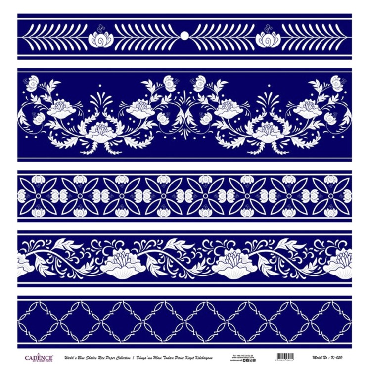 Рисовая карта "Blue shades" 90х90см, K-050 плитка