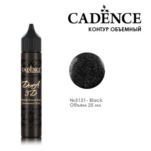 Рельефный контур акриловый Cadence "Dora 3D" 25мл, 5131 черный