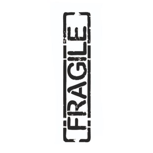 Трафарет пластиковый "Cadence" 10х25см, MU81 Fragile