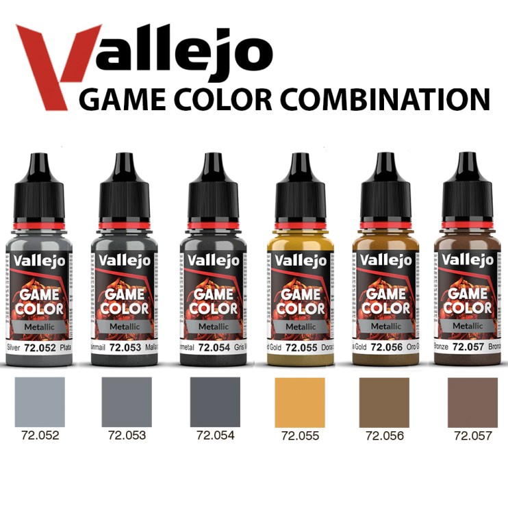 Набор красок для моделизма Vallejo "Game Color" 6 штук (№052, 053, 054, 055, 056, 057) по 18мл