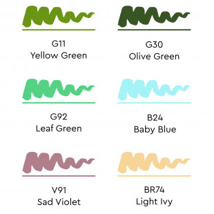 Набор маркеров Sketchmarker Brush "Outdoor" 6 цветов