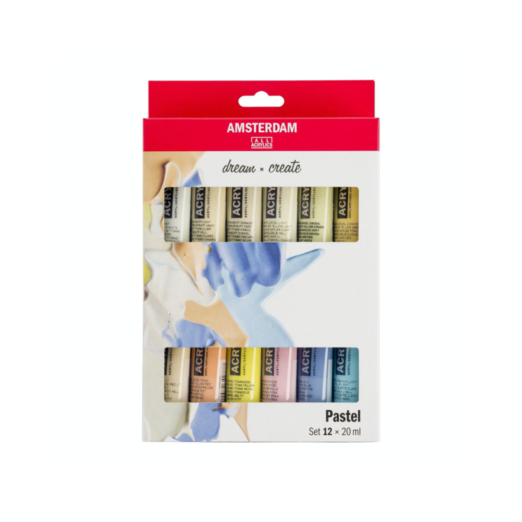 Набор акриловых красок Amsterdam "Pastel" 12 туб по 20мл
