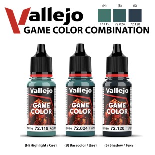 Набор красок для моделизма Vallejo "Game Color" 3 штуки (№024, 119, 120) по 18мл