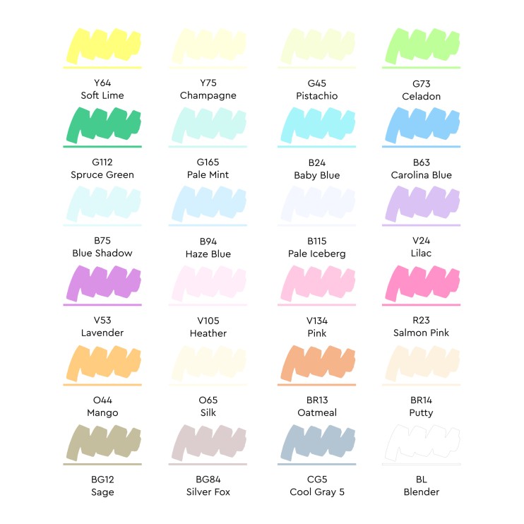 Набор Sketchmarker "Pastel Set" 24 маркера в пенале