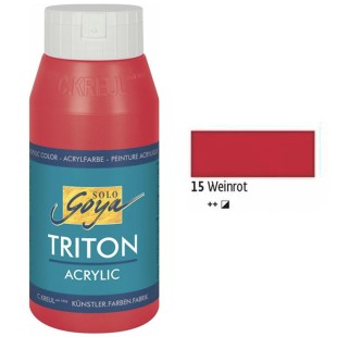 Краска акриловая Solo Goya "Triton" №15 Красный винный, 750мл.