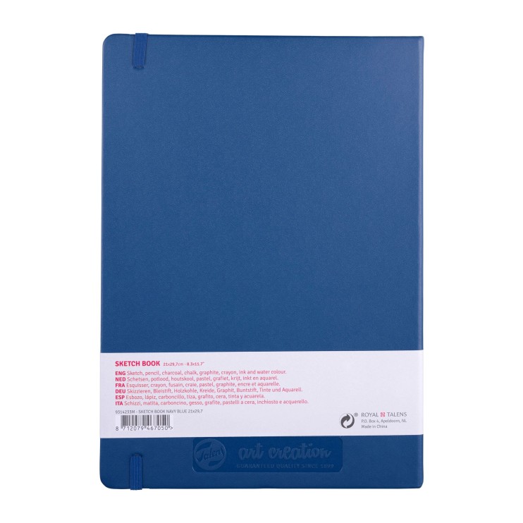 Блокнот для зарисовок Art Creation "Navy Blue" 21х29,7см, 80л, 140гр/м² (твердая обложка)
