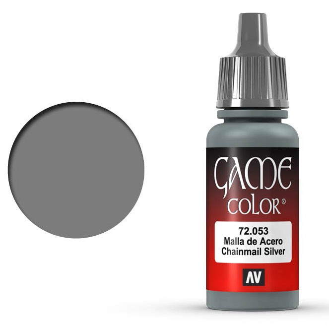 Краска акриловая для моделизма Vallejo "Game Color" 72.053 Chainmail Silver
