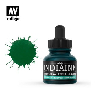 Чернила для каллиграфии Vallejo "INDIAN INK" 321 Emerald, 30 мл