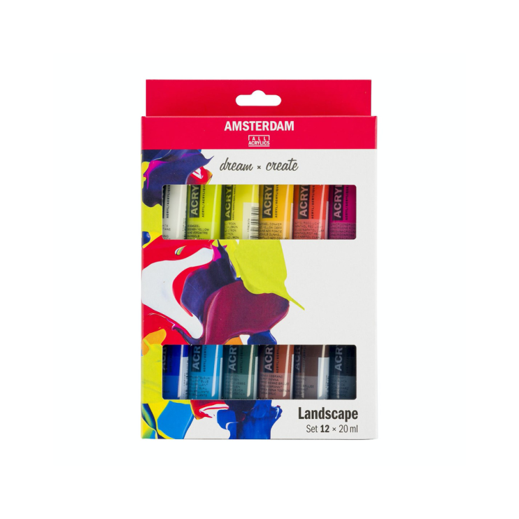 Набор акриловых красок Amsterdam "Landscape" 12 туб по 20мл