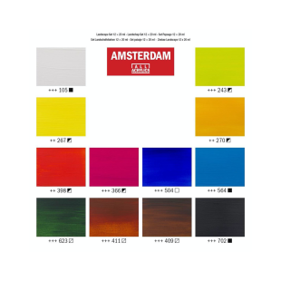 Набор акриловых красок Amsterdam "Landscape" 12 туб по 20мл