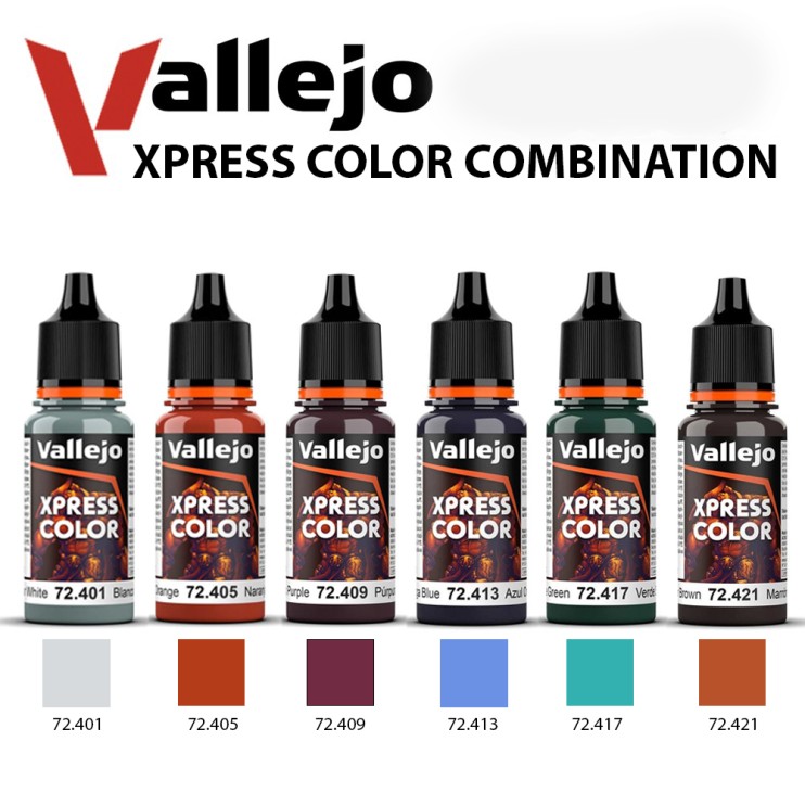 Краска для моделизма "Game Color XPress" 6 штук (№401, 405, 409, 413, 417, 421) по 18мл