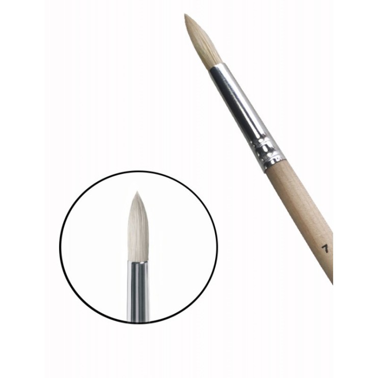 Щетина круглая Chernaya Rechka "1612" №7 на длинной ручке